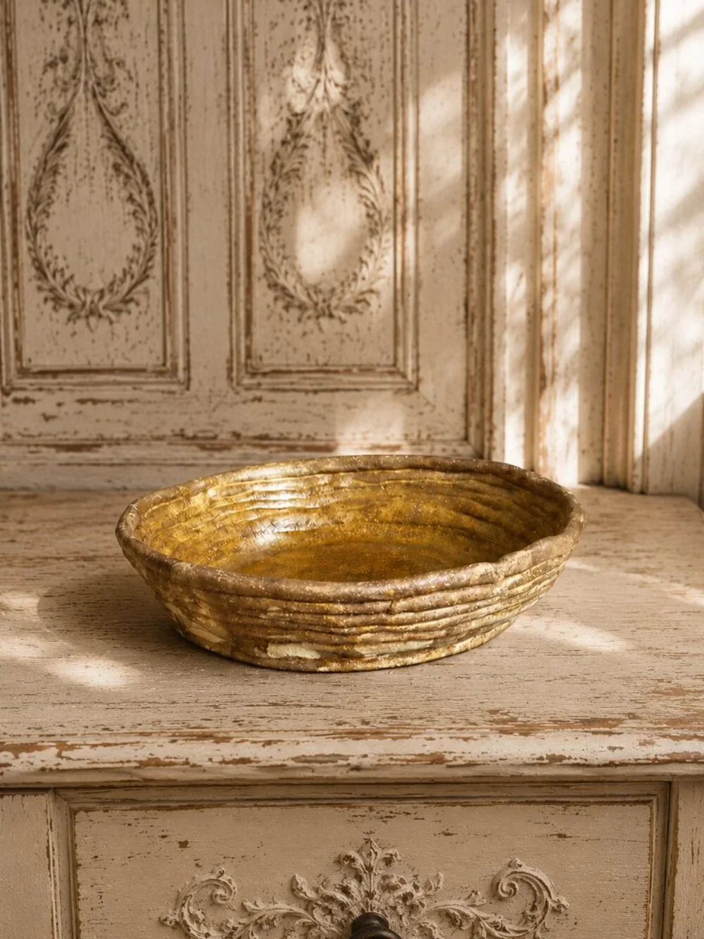 Vintage Signed Artisan Handcrafted Textured Studio Pottery Bowl Plate